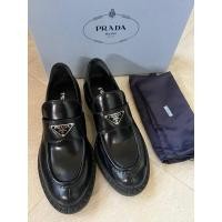 ราคา Sold — Prada leather loafers (used) ของแท้ % (24918654133)