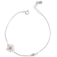 ราคา สร้อยข้อมือเงินอิตาลี Peach Blossom 925 (41758828029)