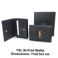 ราคา แท้New✨YSL Bi-fold wallet อะไหล่ทอง/SMALL WALLET อะไหล่เงิน (3163962404)