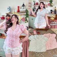 ราคา (อก 38-50“) เสื้อคอบัวสาวอวบ แขนตุ๊กตา ลายสก็อต เสื้อแฟชั่นคนอวบสไตล์เกาหลี น่ารัก เสื้อผ้าแฟชั่นสาวอวบอ้วน ใส่สบาย (40108988292)