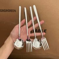 ราคา ด้ามยาว 304 สแตนเลสรอบช้อนสไตล์เกาหลีครัวเรือนช้อนซุปข้าวผสมช้อน (43163306740)