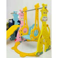 ราคา สินค้าพร้อมจัดส่ง สไลเดอร์เด็ก กระดานลื่น ชิงช้าเด็ก มีชิงช้า 3in1 แถมฟรีแป้นบาส ลูกบาส รูปยีราฟ (40667309312)