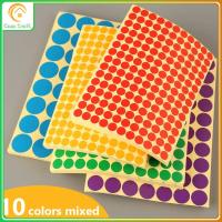 ราคา สติ๊กเกอร์จุดกลมสี 10 แผ่น สติ๊กเกอร์ติดป้ายจุด สติ๊กเกอร์ติดฉลาก กันน้ำ (26786031829)