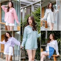 ราคา เสื้อเชิ้ตสีพาสเทล เสื้อเชิ้ตเกาหลี เสื้อเชิ้ตสีพาสเทลผ้านิ่ม (16556156067)