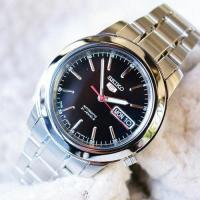 ราคา นาฬิกาข้อมือ Seiko watch Automatic รุ่น SNKE53K1 สายแสตนเลสสีเงิน หน้าปัดดำสุดหรู ประกันศูนย์1ปีเต็ม (14093365581)