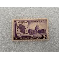 ราคา แสตมป์อเมริกาชุดWisconsin statehood ปี1948 (28580466043)