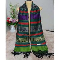 ราคา ผ้าผันคอ ผ้าคลุมไหล่ ลายช้างลายไทย (12665951507)