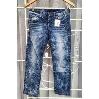 ราคา Z55) EVISU กางเกงยีนส์หญิง เอว 28-29" ผ้ายืดหยุ่น สีแต่งเฟส แต่งสะกิดสวยใส่สบาย (26728892436)