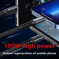 ราคา 100w 3 in 1 Super สายชาร์จ 6A Micro USB Type C Fast Charger Type-C สายเคเบิลข้อมูลสําหรับ iPhone Android สมาร์ทโฟน (27052717461)