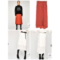 ราคา Mskถ2(2)กระโปรง​ปักลายMOUSSY สีแดง (17673610404)