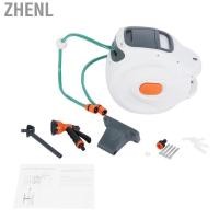 ราคา Zhenl Hose Reel With an Adjustable Nozzle 180 Degree Flexible Rotation Garden Hose Winding Automatic Telescopic for Garden (19675026974)