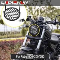ราคา สําหรับ HONDA REBEL 500 REBEL 300 CMX 500 300 2017-2022 REBEL500 CMX300 (MC49) ฝาครอบกระจังหน้าไฟหน้าป้องกันไฟหน้า (40714291612)