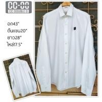 ราคา CC Double O เสื้อเชิ้ตขาวแบรนด์เนมแท้มือสองสภาพใหม่มาก (6839558775)