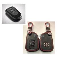 ราคา ซองหนังหุ้มกุญแจรีโมทรถโตโยต้า Toyota YARIS 2014 VIOS 2013 ตัวTOP ซองหนังใส่กุญแจกันกระแทก (8235075389)