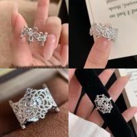 ราคา แหวนเงินSterling 925 แบบโบราณ ประดับลายดอกไม้และGlacier Rose เหมาะสำหรับผู้หญิง (40261261497)