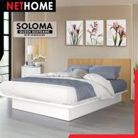 ราคา Nethome!!! เตียงนอน ฐานเตียงพร้อมหัวเตียง รุ่น แข็งแรง 5 ฟุต 3 ฟุต สวย SOLOMA Bed Frame (28319248599)