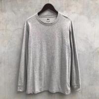 ราคา เสื้อยืดพื้นฐาน 2 ชิ้น by Uniqlo Airism Long Sleeve Grey & Black XL (24795598439)