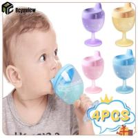 ราคา 【Rcynview】แก้วไวน์เด็ก 4 ชิ้น ถ้วยน้ำ ถ้วยน้ำ ปาร์ตี้วันเกิดเด็ก ป้องกันการตก แก้วน้ำผลไม้ แก้วนม ขวดน้ำพลาสติกสำหรับเด็ก [COD] (43112235835)