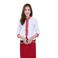 ราคา เสื้อพื้นเมืองผู้หญิงภูไท ไซส์ใหญ่ แขนยาว สีขาว (26981049509)