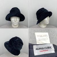 ราคา alpha cubic chapeaux black velvet bucket hat หมวกบัคเก็ตกำมะหยี่สีดำ (23256394012)