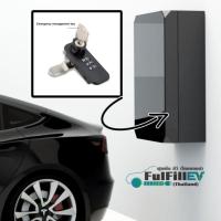 ราคา กล่องเก็บเครื่องชาร์จรถ EV (สีดำ)ติดผนังกันน้ำวัสดุอย่างดี รุ่นอัพเกรดล็อคแบบใหม่ รหัส+กุญแจ ((กระจกนิรภัย)) (23436778367)