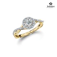 ราคา Jubilee Diamond แหวนเพชร Blooming Twist Ring เพชรแท้ เพชรน้ำ 99 (20286191481)