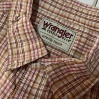 ราคา เสื้อเชิ้ตแขนสั้น มือ2 ลายสก๊อตเเดง แบรนด์ Wrangler100% Size M (19087486315)