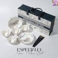 ราคา Violet Flamingo ชุดจานชามเซรามิก Especially For You พร้อมกล่องของขวัญ ลายม้า วินเทจ | เซ็ตของขวัญหรู | ใช้ได้กับไมโครเวฟ (40409254573)