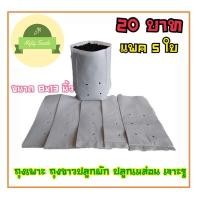 ราคา ถุงเพาะ 8x13 นิ้ว ถุงปลูกเมล่อนเจาะรู แพค 5 ใบ (6060568668)