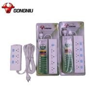 ราคา GONGNIU ปลั๊กไฟ ปลั๊กพ่วง 3ช่อง 5ช่อง 6ช่อง 3M 5M 2500W 250V ปลั๊ก3ขากลม ทนความร้อนได้ถึง 750 องศา มีมอก. (20382214433)