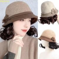 ราคา หมวกวิกผมสำหรับฤดูใบไม้ร่วงและฤดูหนาว วิกผมหยิกสังเคราะห์แบบหยักสั้น สำหรับผู้หญิง (42415655104)