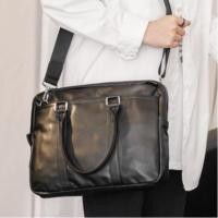 ราคา กระเป๋าสะพายข้าง ผู้ชาย ในเเนวธุรกิจ ใส่เอกสารA4 ใส่ Notebook 14 นิ้ว ในตัวกระเป๋าได้ (22240560714)