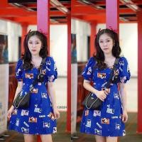 ราคา ชุดเดรสสั้นลายมิกกี้เม้าส์ สีน้ำเงิน (3956630539)