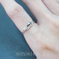 ราคา แหวนพิรอด เงินแท้925 Love knot ring (28908854784)