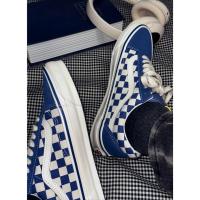 ราคา ♞,♘,♙ของแท้100%Vans Old Skool Checkerboard Platform Sneakers vans Blue/Black รองเท้าผ้าใบ 2025 (27789836240)