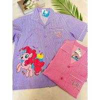 ราคา ชุดนอนลายม้าโพนี่ งานคอปก แขนสั้นขาสั้น ลิขสิทธิ์แท้ 100% ฟรีไซส์ (20556559470)