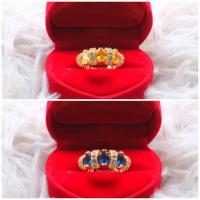 ราคา 2ลาย จำนวนจำกัด แหวนเพชรบุษราคัมงาช้างเครื่องประดับ เข้ากับทุกการแต่งกาย (24278102752)