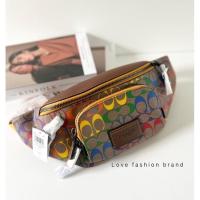 ราคา ผ่อน0%~แท้100%C9847 คาดอก Rainbow Belt Bag TRACK BELT BAG (26870760830)