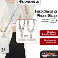 ราคา (MY) LionShield สายคล้องโทรศัพท์ชาร์จเร็ว, C ถึง C/L, แพทช์สแตนเลส, เข้ากันได้กับ iPhone และ Android (40960329806)