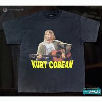 ราคา 2023เสื้อยืดคอตตอน 100% Mr. Bean x Kurt Cobain เคิร์ต โคบีน DTG Bootleg (22322850404)