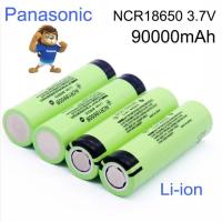 ราคา ถ่านชาร์จ 18650 แบตเตอรี่ 3.7V 90000mAh หัวแบน ถ่านชาร์จ ถ่านชาร์จคุณภาพสูง 18650 Rechargeable lithium Li-ion Battery (29269944502)