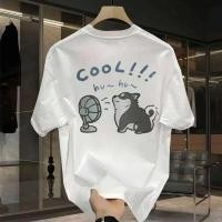 ราคา TeeTwoOne ผู้หญิง เสื้อยืด oversize เสื้อหวานๆ เกาหลี โคตรนุ่ม ผ้าคอตตอน ลาย "COOL DOG" สินค้าใหม่ (40962580859)