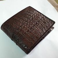 ราคา กระเป๋าสตางค์ หนังจระเข้ Unisex crocodile bifold wallet สีน้ำตาล (13604125240)