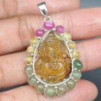 ราคา จี้อำพันพระพิฆเนศ ตัวเรือนเงิแท้ ล้อมทับทิม ไหมทอง หยกแท้ (5297113337)