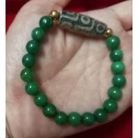 ราคา หินสีนำโชค ข้อมือหินแท้ หยกจักรพรรดิ์ +ตะกรุดหินธิเบต9ตา แต่งเม็ดทอง(ไม่ลอกไม่ดำ)แบบสวยและมีความหมายดี (27185723164)