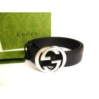 ราคา Authentic GUCCI Interlocking G Buckle GG Black Leather Belt Size M #9410 Pre-owned (24232283908)