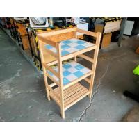 ราคา ชั้นวางของอเนกประสงค์ไม้ยางพาราแท้ หน้ากระเบื้อง 3 ชั้น 12 แผ่น สีขาว-ฟ้า (23533905800)