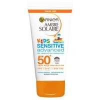 ราคา "พร้อมส่ง"Garnier Ambre Solaire Kids Sensitive Sun Lotion - โลชั่นกันแดด SPF 50 ขนาดพกพา 50 ml. (4033886286)