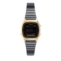 ราคา Casio Standard Digital นาฬิกาข้อมือผู้หญิง สายสแตนเลส รุ่น LA670WEGB-1B - สีดำทอง ของแท้ 100% (2356436686)