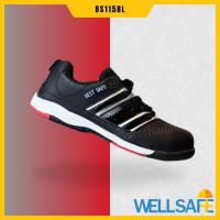 ราคา รองเท้าเซฟตี้ทรงสปอร์ต BS115B หัวเหล็ก สีดำ รองเท้าผ้าใบนิรภัย bestsafe (1569865286)